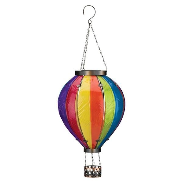 27.25" Extra Large Rainbow Hot Air Balloon Solar Lantern 2
