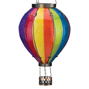27.25" Extra Large Rainbow Hot Air Balloon Solar Lantern 1