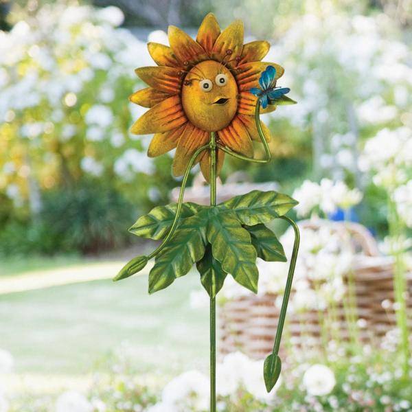 Sunflower Be Jolly Garden Stake 3
