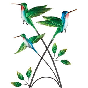 41.5" Hummingbird Fleur De Lis Stake 2