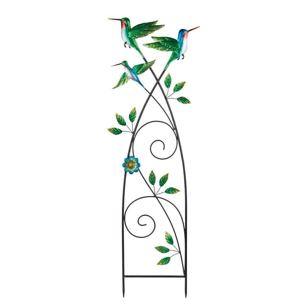 41.5" Hummingbird Fleur De Lis Stake 1