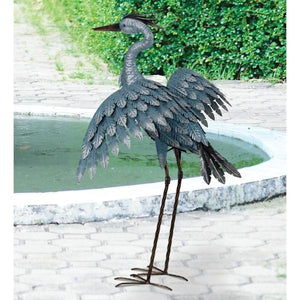 27.75" "Wings Out" Metallic Blue Heron 2