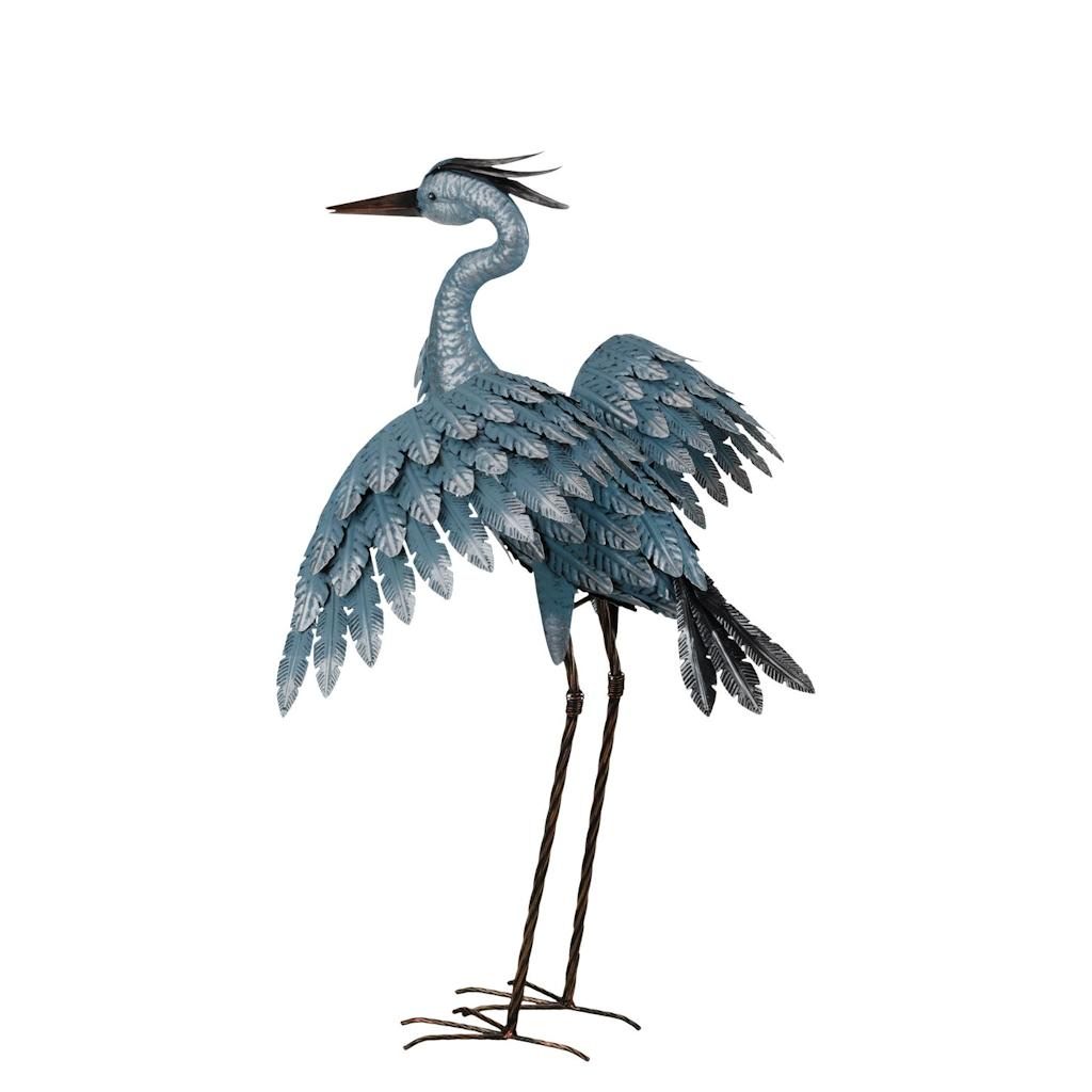 27.75" "Wings Out" Metallic Blue Heron 1