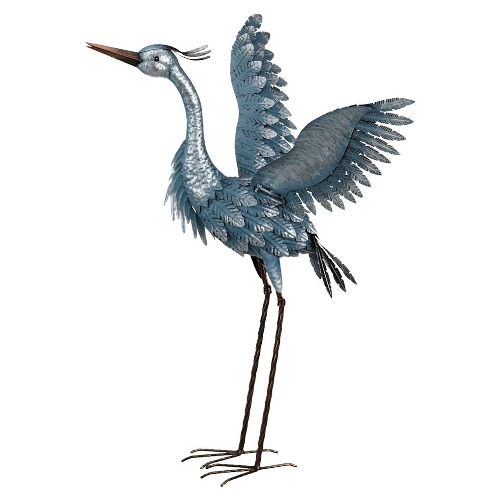 29" "Wings Up" Metallic Blue Heron 1