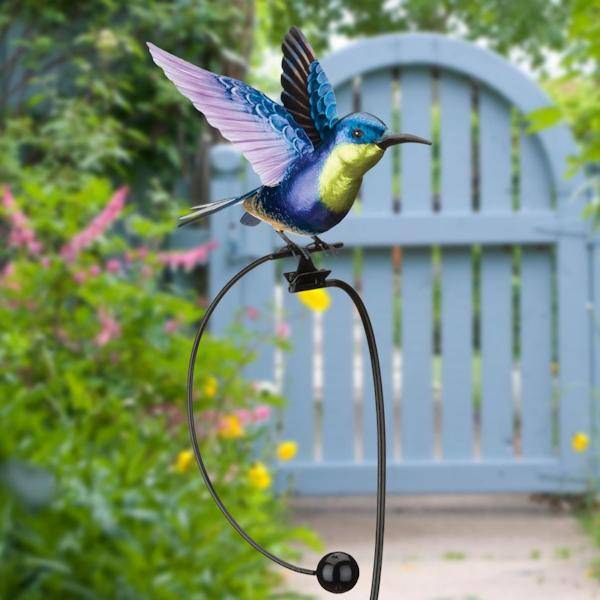 42" Woodnymph Rocker Hummingbird Stake 4