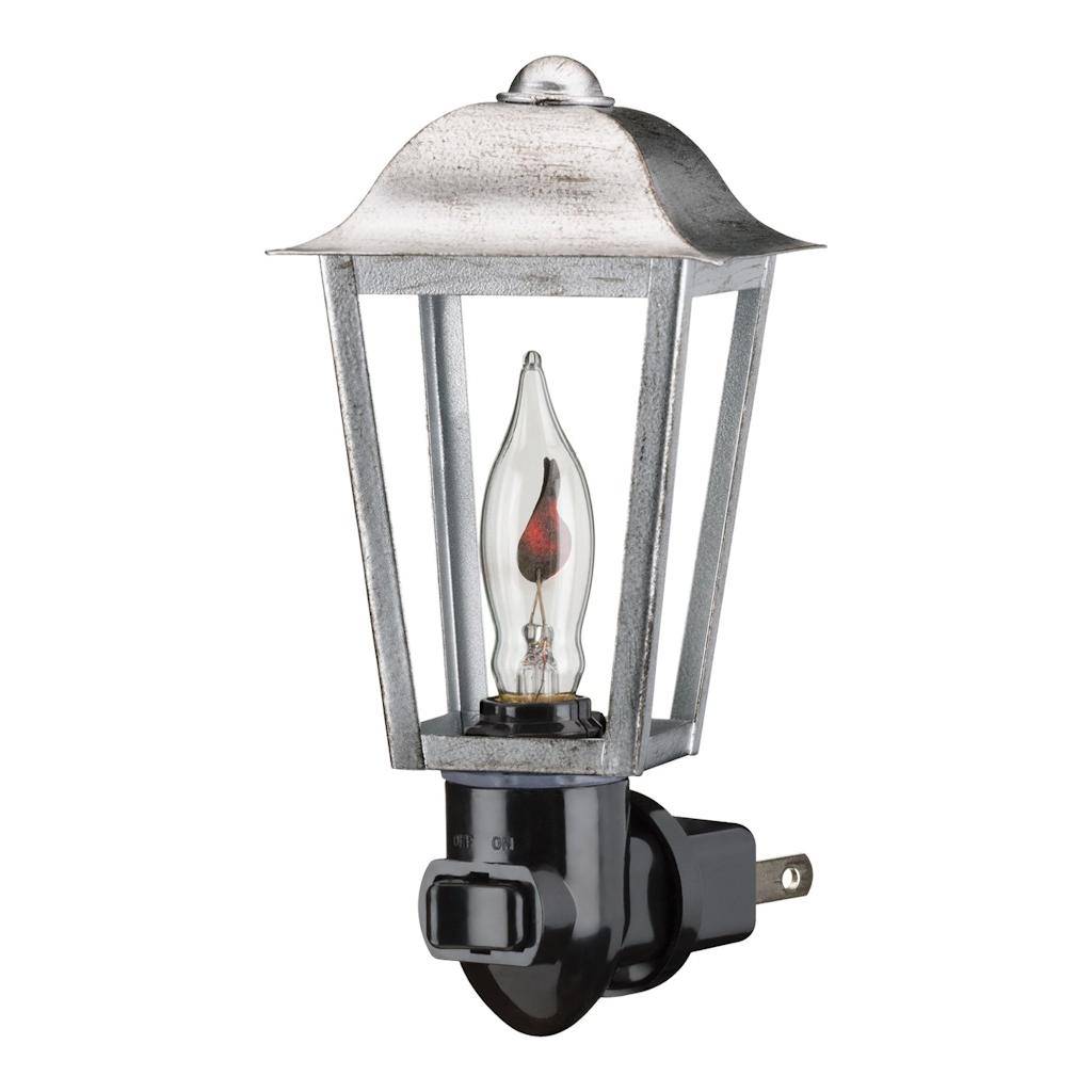 5.5" Silver Flicker Flame Lamp Woodland 1
