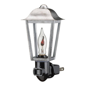 5.5" Silver Flicker Flame Lamp Woodland 1