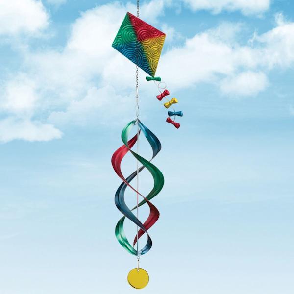 37" Rainbow Kite Hanging Wind Spinner 4