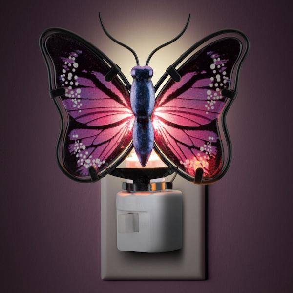 5" Purple Butterfly Night Light 2