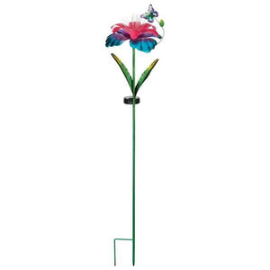 Multi-Color Solar Hibiscus Garden Stake 2