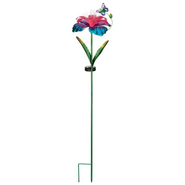 Multi-Color Solar Hibiscus Garden Stake 2