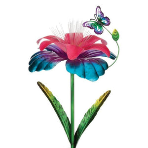 Multi-Color Solar Hibiscus Garden Stake 1