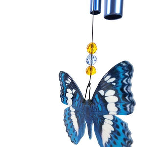 32" Blue Morpho Butterfly Aluminum/Steel/Acrylic Chime 2