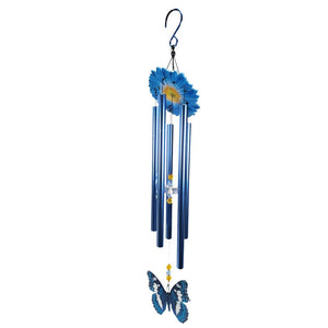 32" Blue Morpho Butterfly Aluminum/Steel/Acrylic Chime 1