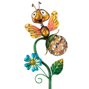 22" Yellow Bee Solar LED Garden Stake Decor 1