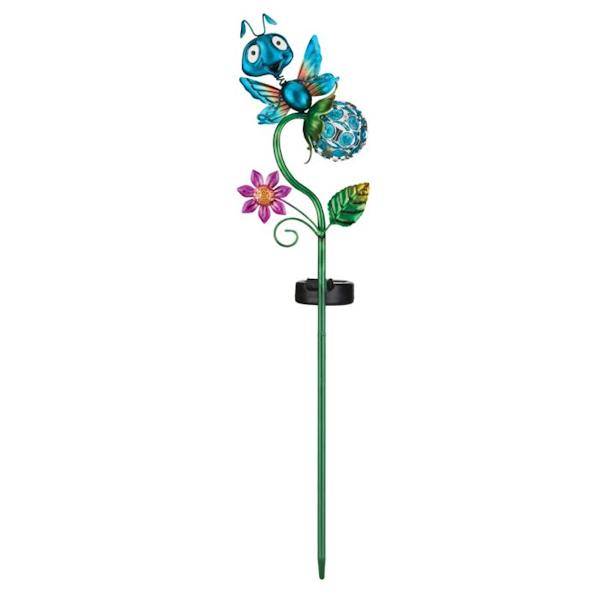 22" Blue Butterfly Solar LED Garden Stake Decor 2