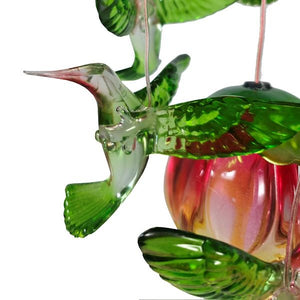 27.75" Green Hummingbird Solar Garden Mobile 2