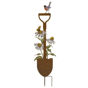 Rustic Shovel Black Eyed Susan Garden Stake 1