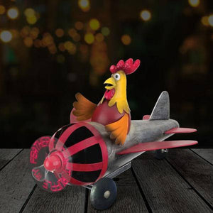 13" Rooster Pilot LED Propeller Home Decor 2