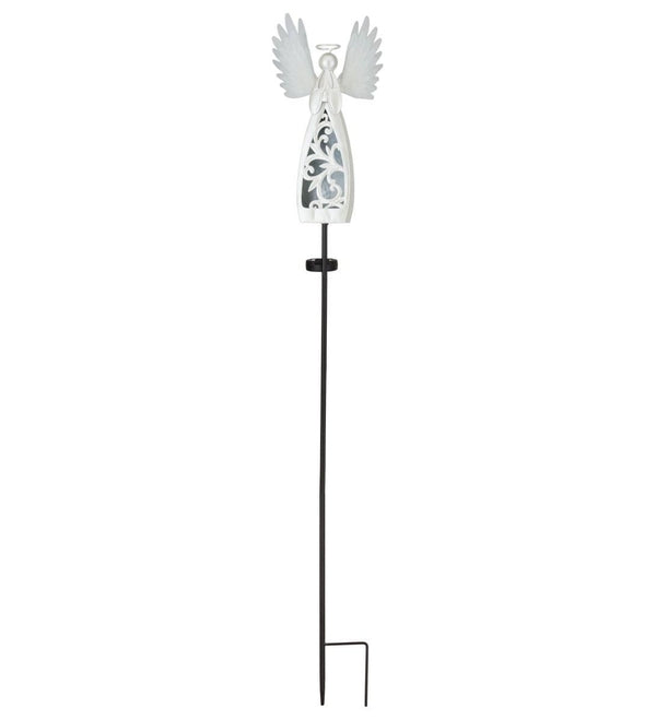 50" White  Angel Praying Burst Solar Stake 2