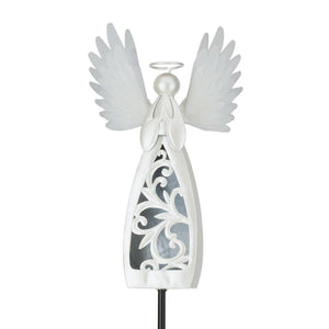 50" White  Angel Praying Burst Solar Stake 1