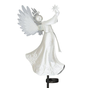 48.5" White  Angel Star Burst Solar Stake 1