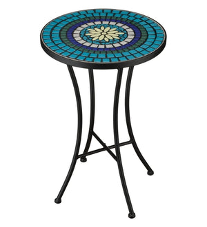 21" Mosaic Indigo Plant Stand 2