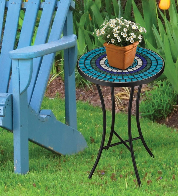 21" Mosaic Indigo Plant Stand 3