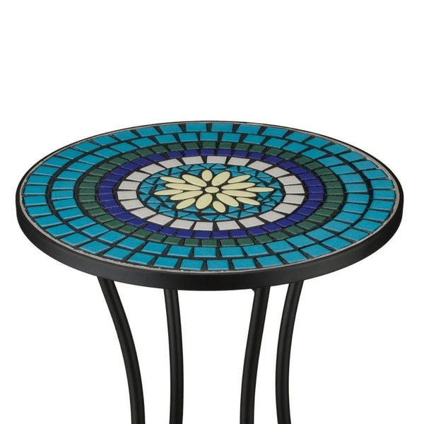 21" Mosaic Indigo Plant Stand 1