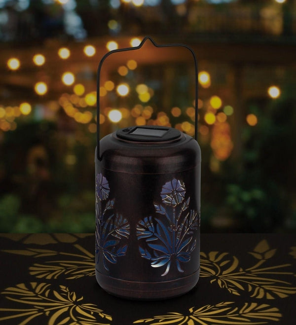 14" Blue Shadow Flower Lantern 2