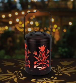 14" Red Shadow Flower Lantern 2