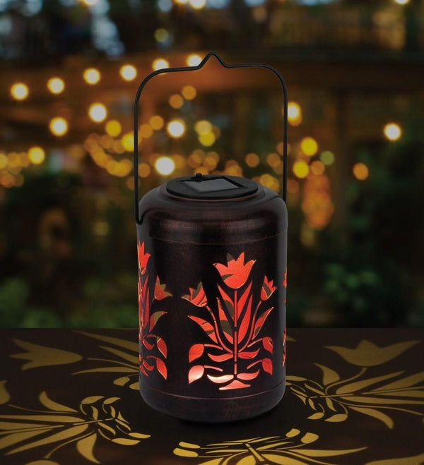 14" Red Shadow Flower Lantern 2