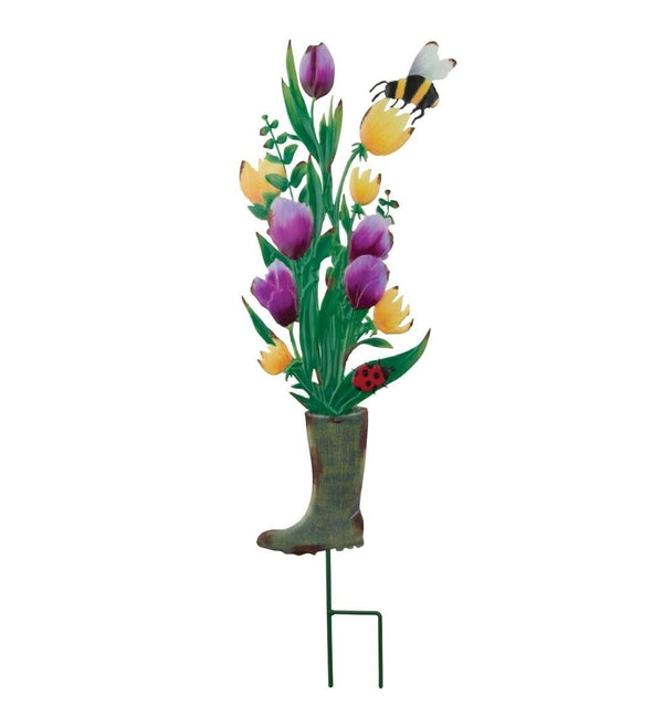 31" Colorful Boot Flower Stake 2