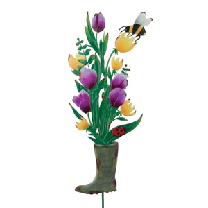 31" Colorful Boot Flower Stake 1
