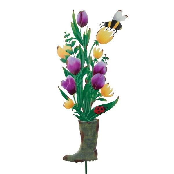 31" Colorful Boot Flower Stake 1