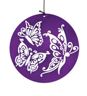 35" Satin Butterfly Aluminum/Steel/Acrylic Garden Solar Chime 2