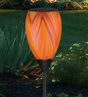 19.75" Murano Orange Solar Stake 3