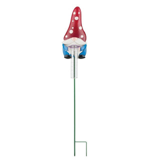 42" Gnome Rain Gauge Mushroom Garden Stake 2