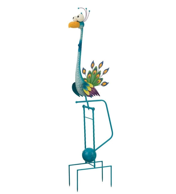 14" Goofy Peacock Rocker Stake 2
