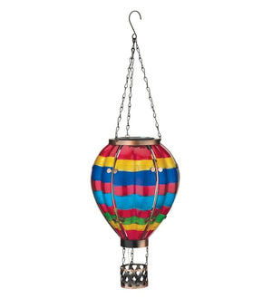 23.5" Multi Stripe Hot Air Balloon Solar Lantern LG 2