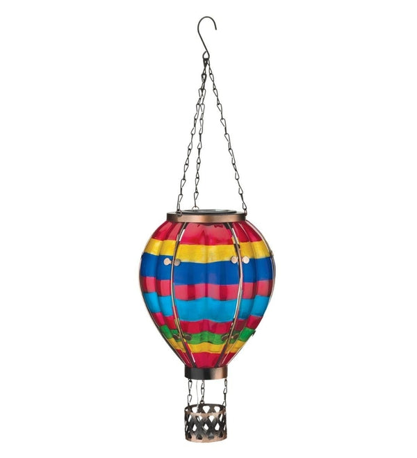 23.5" Multi Stripe Hot Air Balloon Solar Lantern LG 2