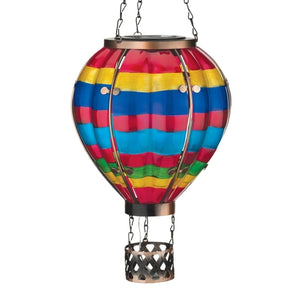 23.5" Multi Stripe Hot Air Balloon Solar Lantern LG 1
