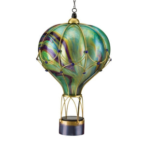 24" Green Swirl Balloon Solar Lantern LG 1