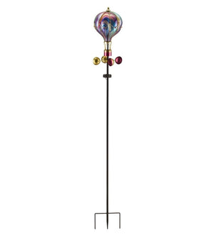 62" Swirl Purple Balloon Spinner Solar Stake 2