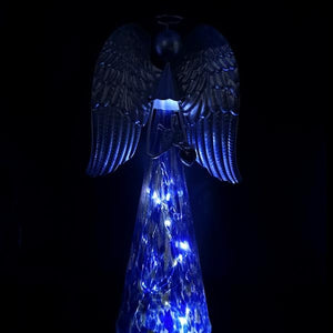 13" LED Indigo Murano Angel Decor 2
