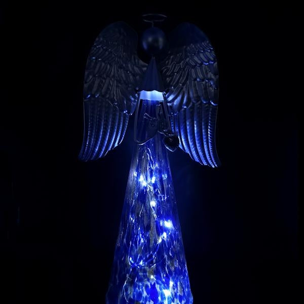 13" LED Indigo Murano Angel Decor 2