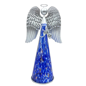 13" LED Indigo Murano Angel Decor 1