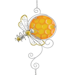 5.25" Yellow Stargazing Bee Sun Catcher Decor 1