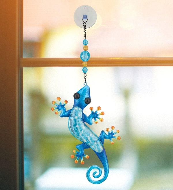 8.5" Blue Gecko Sun Catcher Decor 2