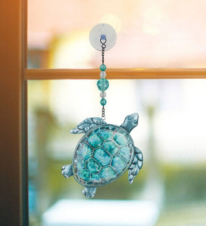 6" Blue Sea Turtle Sun Catcher Decor 2